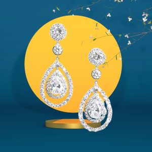 Aretes de Diamantes en Oro 14k