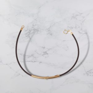 Pulsera de Caucho con Oro 14k